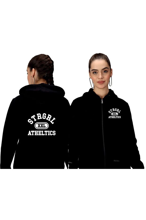 Strgrl Printed Unisex Top and Bottom Tracksuit Set