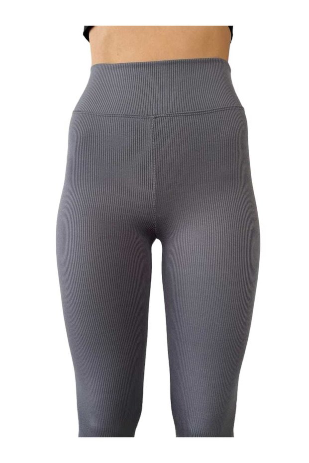 Women's High Waist Recovery Ribbed Ribbed Fleece Inside Leggings
