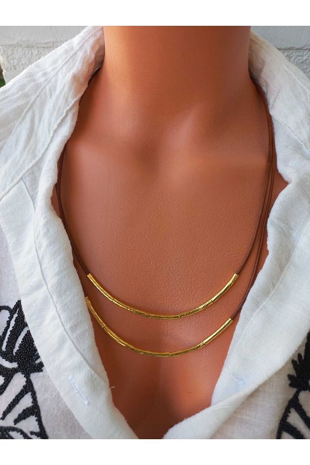 Trendy Basic Deri Kolye - 5