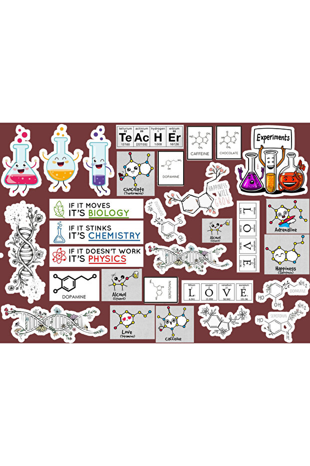 Chemistry Themed Label Set (21x30 cm 1 set)