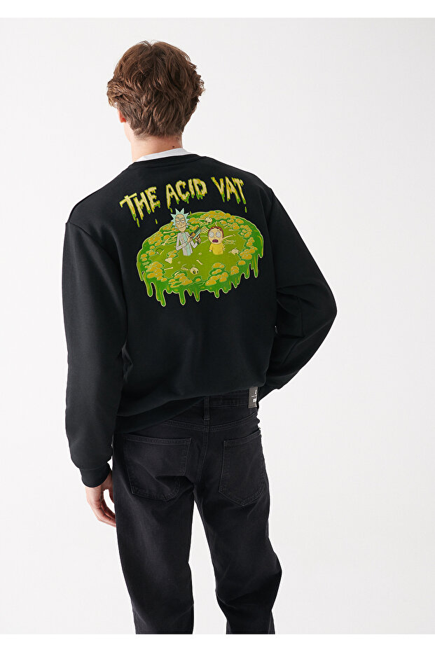 Ricky And Morty Printed Black Sweatshirt 0610773-900