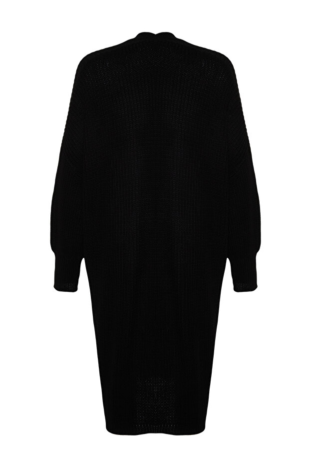 Siyah Maxi Basic Geniş Kalıp Triko Hırka TWOAW24HI00096 - 8