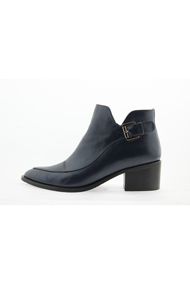 WOMEN'S GENUINE LEATHER NAVY BOOTS