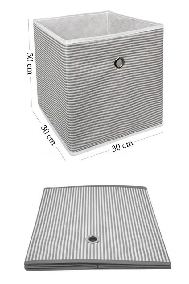 2 Adet Raf Organizer, Çok Amaçlı Saklama Kutusu, Çamaşır Oyuncak Düzenleyici 30x30x30 Cm 2’li Set - 5