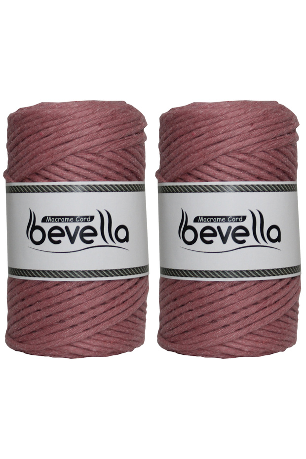 Scannable Macrame Thread Single Twist 3 mm Scanned Macrame Polyester Cotton Thread 2 x 250 gr - 1