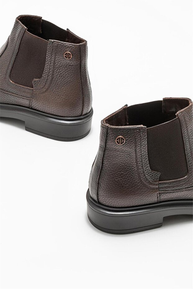 Kahve Deri Erkek Günlük Bot - 4