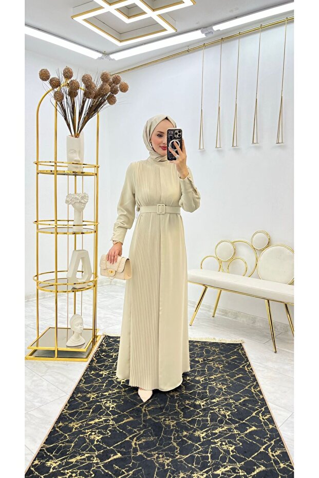 Ayperi Plise Detaylı Elbide - 3