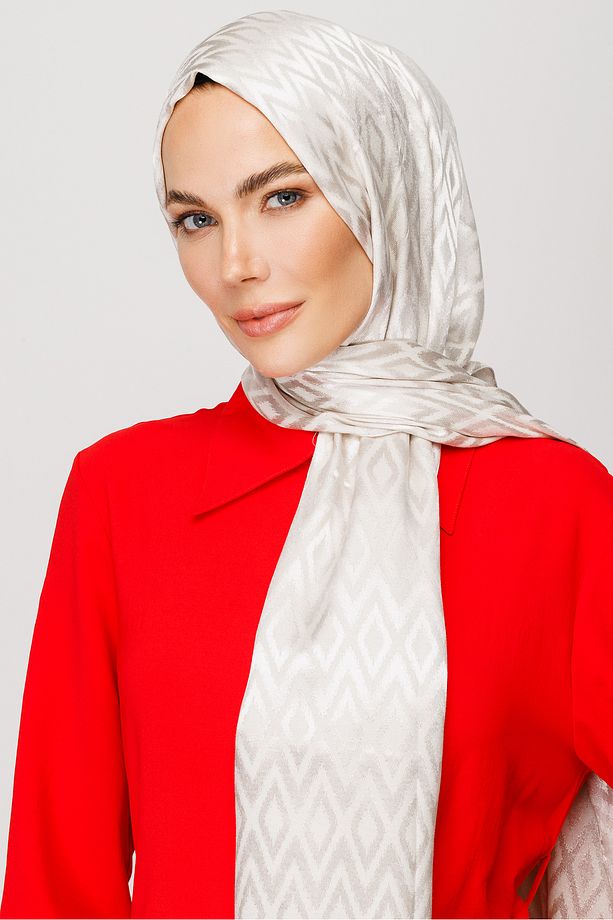 Karo Desen Parlak Jakar Şal - 3