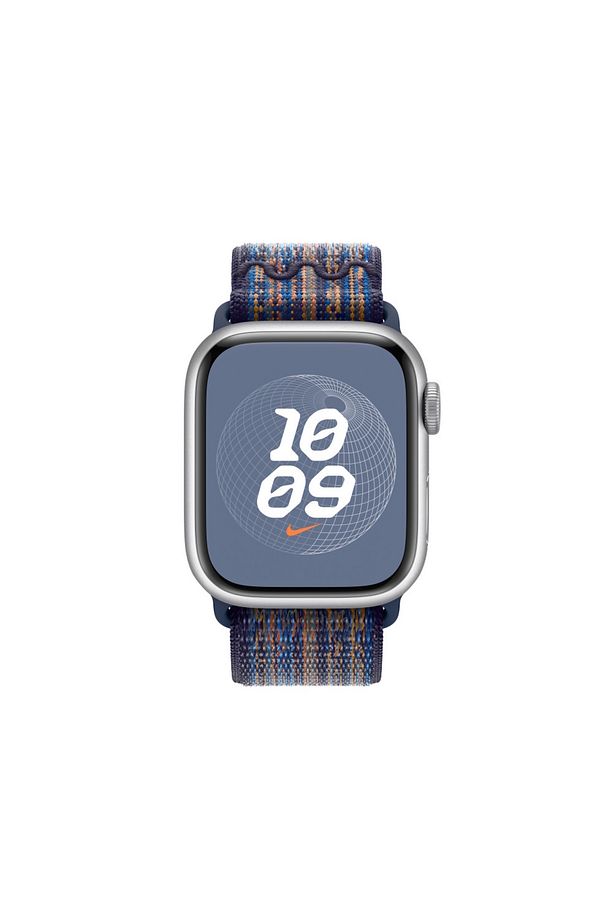Apple Watch Series 9 GBS 41mm Uyumlu Nike Spor Loop Kordon Naylon Hasır Örgü - Game Royal Turuncu - 2