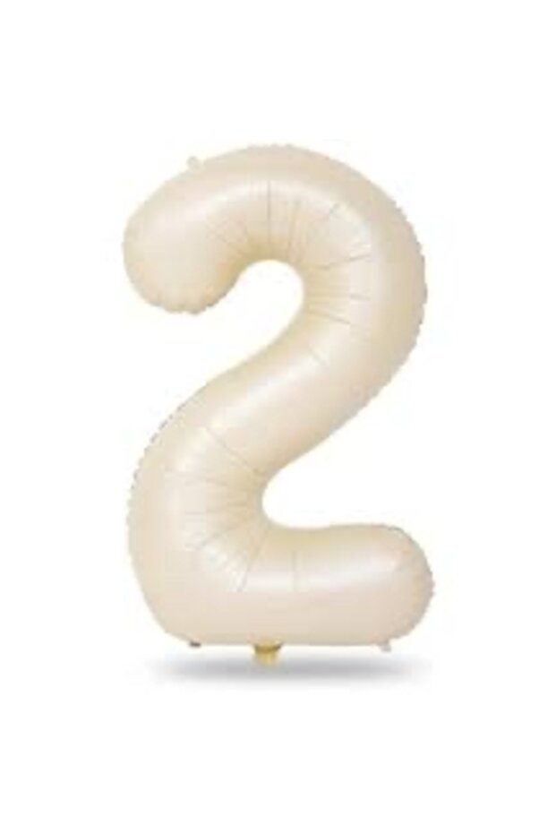 Cream Foil 2 Balloons 34 inch 80 cm