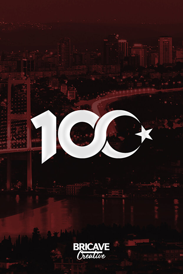 100th Anniversary of the Republic Car-Motorcycle Glass Label Sticker 19x9cm