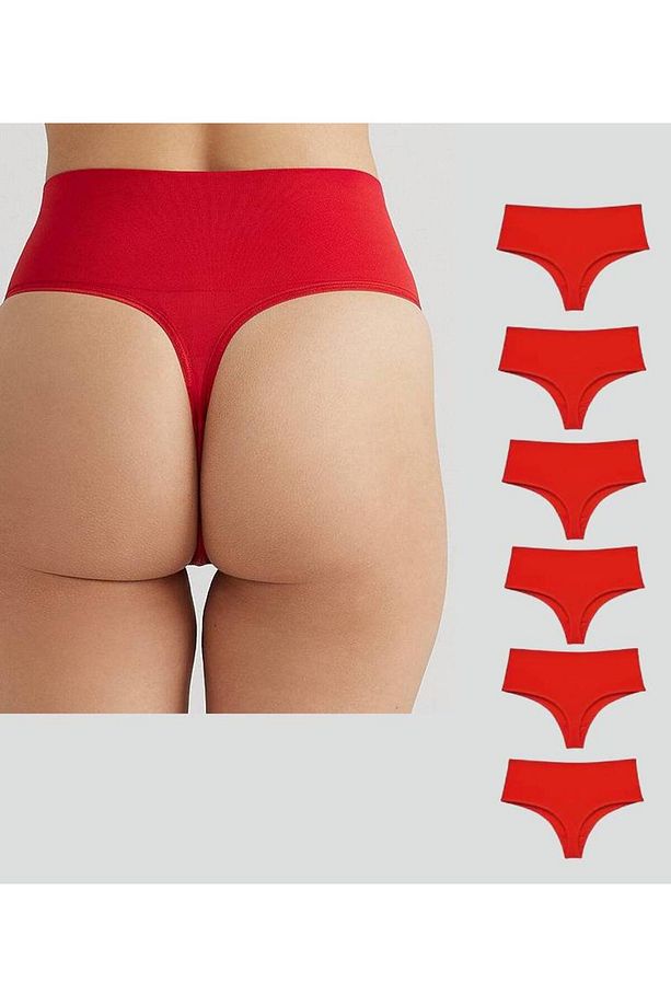 gecko yüksek bel string tanga lazer kesim toparlayıcı 6 adet - 1