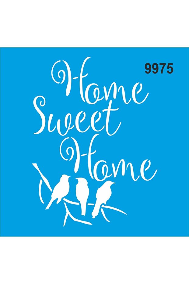 My House Is Beautiful - Stencil Painting Template 40x40