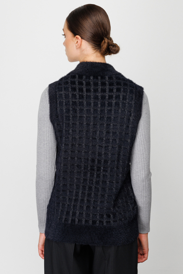 ON Fermuarlı Triko Yelek - 6