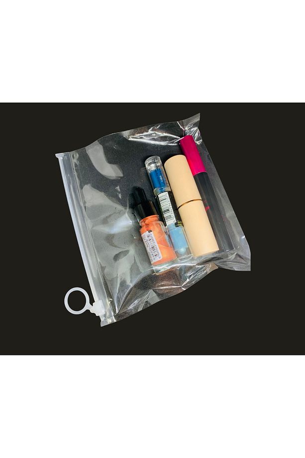 Halka Tutacaklı Slider Zipli Kilitli Poşet ,Doypack ,Kozmetik Fermuarlı Poşet 15*18cm -20 Adet - 2