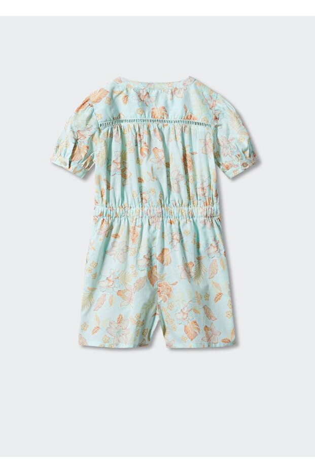 Desenli şort tulum - 3