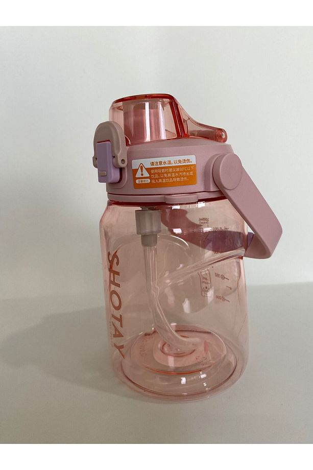 ST-7313 Pipetli Askılı Tritan Matara 1000 ml Pembe - 2