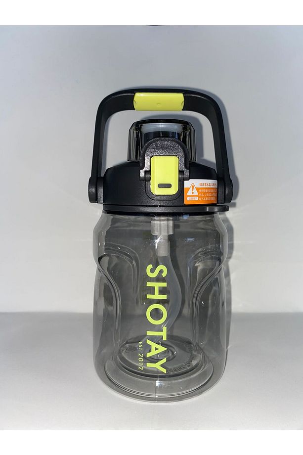ST-7313 Pipetli Askılı Tritan Matara 1000 ml Siyah - 1