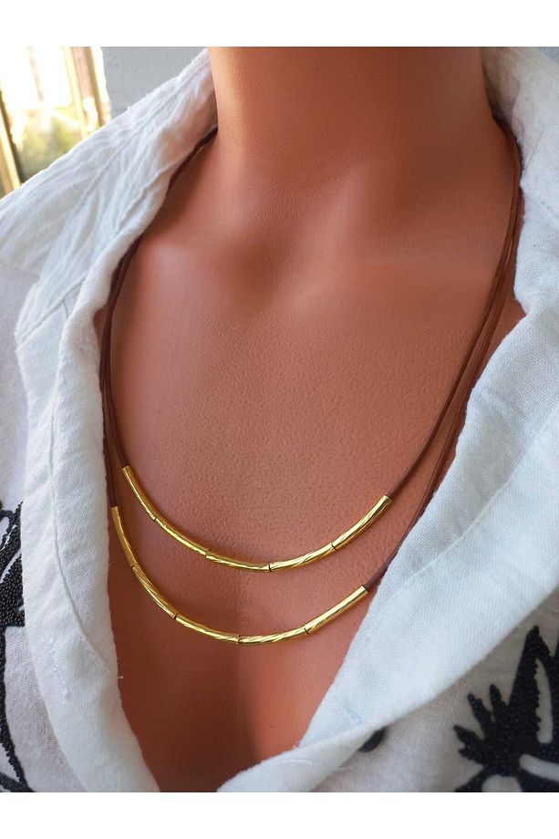 Trendy Basic Deri Kolye - 4