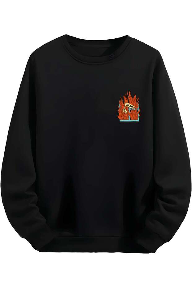 I'm Ok - Black Sweatshirt