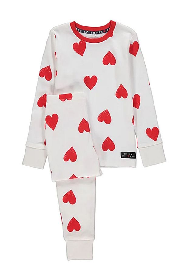 Kalp Desenli Kız Bebek Pijama Takımı - 1