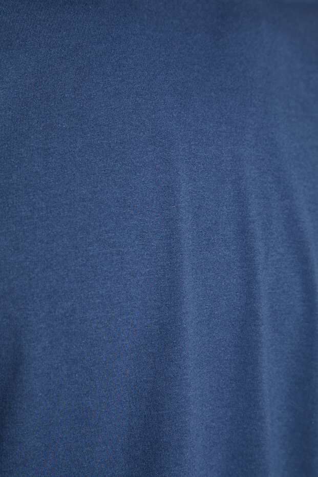 Gri-Indigo 2'li Paket %100 Pamuklu Uzun Kol Regular/Normal Kesim Basic T-Shirt TMNAW24TS00001 - 5
