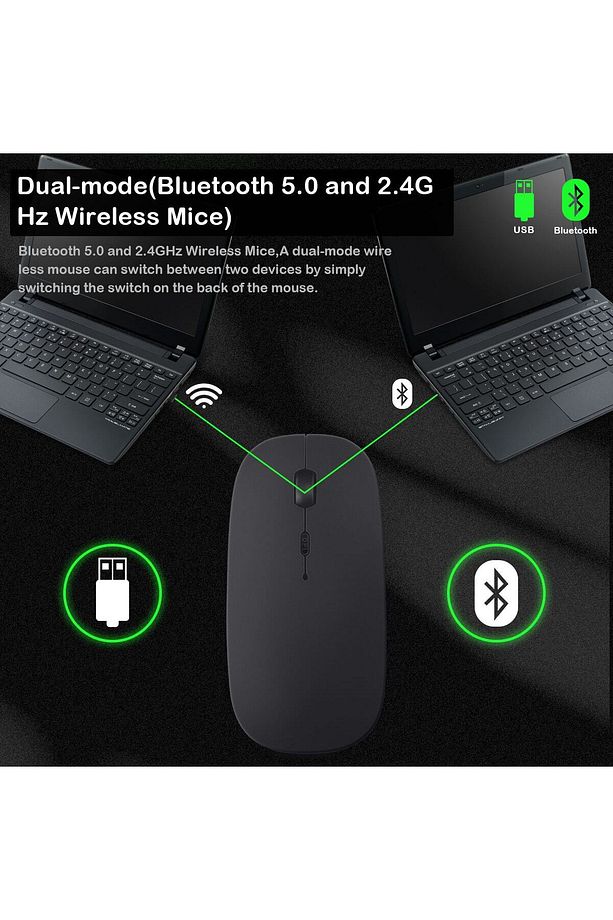 Samsung Galaxy Tab A9 SM-X110 8.7" Tablet İçin Uyumlu Slim Şarjlı Bluetooth Klavye ve Mouse Seti - 3