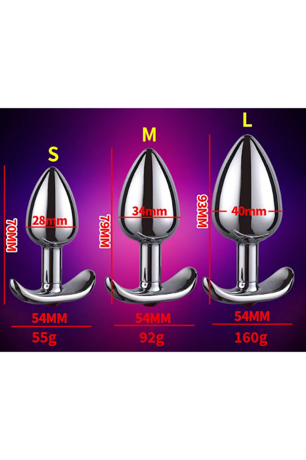 Anal Plug Metal Çapa Large - 3