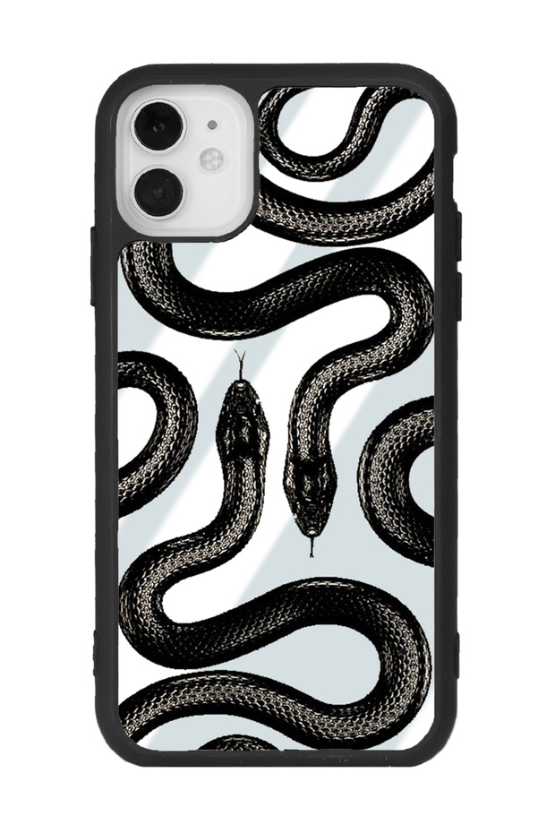 iPhone 11 Snake Design Glossy Phone Case with Mirror