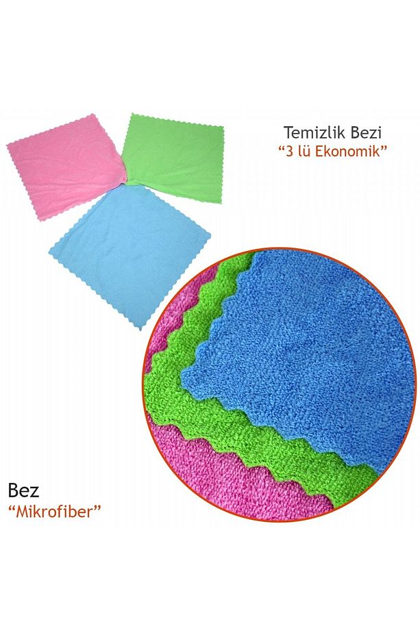 Carpi Mikrofiber Temizlik Bezi Eko 3 lü BR2420122 - 2