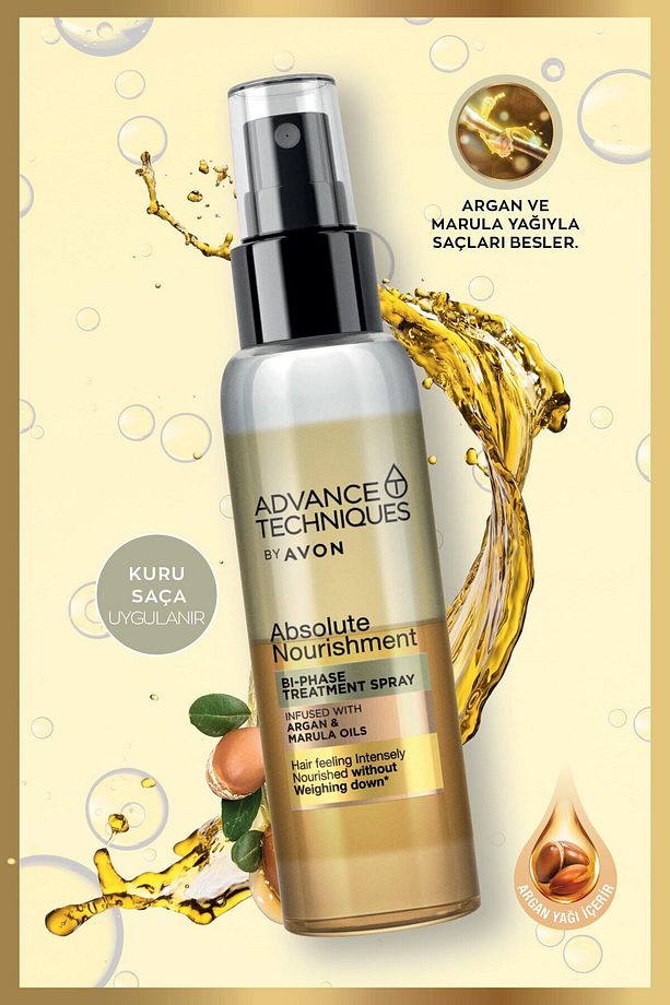 Advance Techniques Argan Ve Marula Yağı Içeren Çift Fazlı Saç Spreyi 100 Ml. - 3