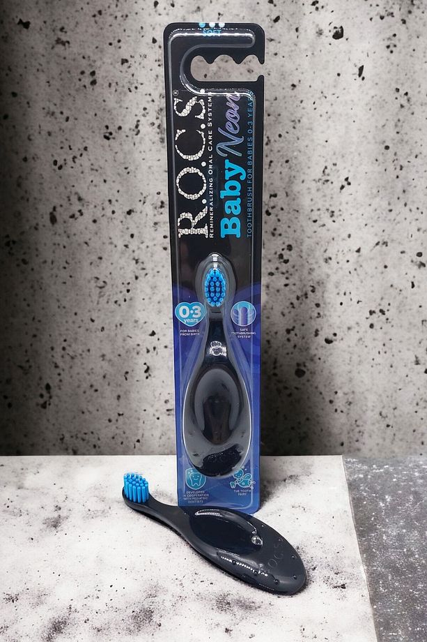 Baby Neon 0-3 Yaş Için Ekstra Yumuşak Diş Fırçası - 2'li Mavi Set - 5