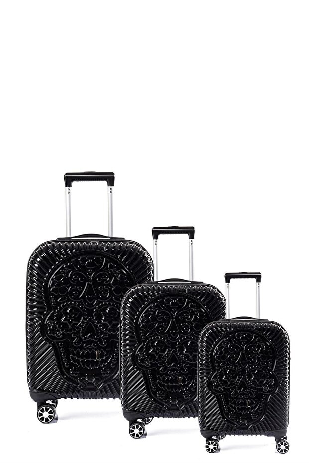 5186 PARLAK POLIKARBON 3 LÜ VALİZ SETİ - 1