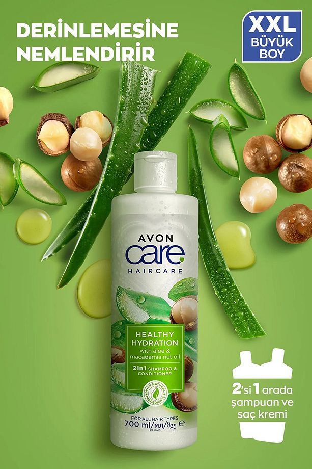 Care Aloe Vera Ve Makademya Fındığı Yağı Şampuan Ve Saç Bakım Kremi 700 Ml. Üçlü Set - 4