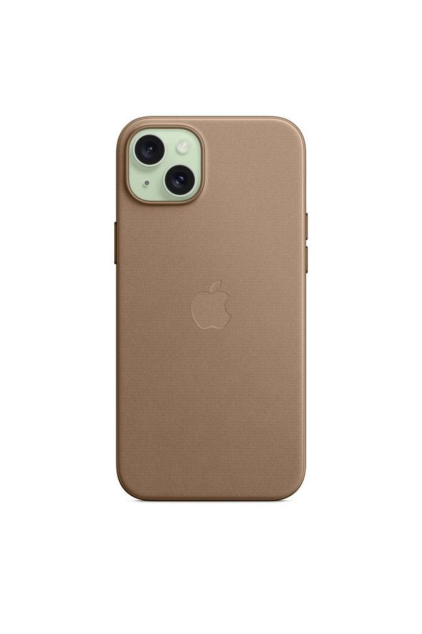 iPhone 15 Plus için MagSafe özellikli Mikro Dokuma Kılıf - Vizon Grisi - 4