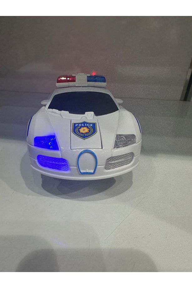 Dönüşen Robot Olan Oyuncak POLİS ARABASI Çarp ve Devam Et 22 cm - 4