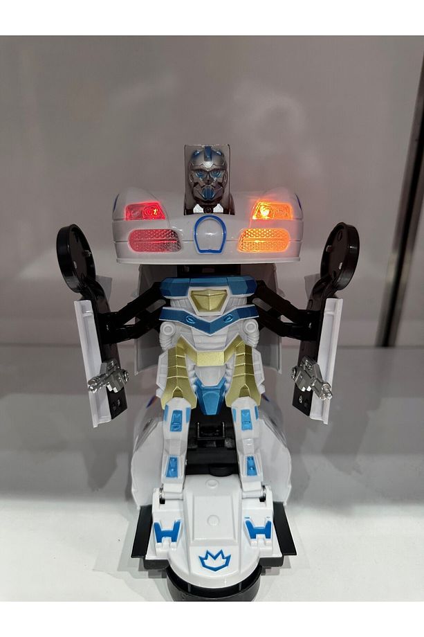 Dönüşen Robot Olan Oyuncak POLİS ARABASI Çarp ve Devam Et 22 cm - 3