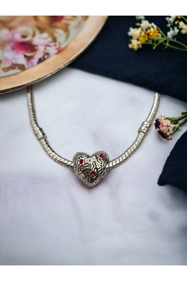 Steel Bracelet Compatible, Line Art People Charm