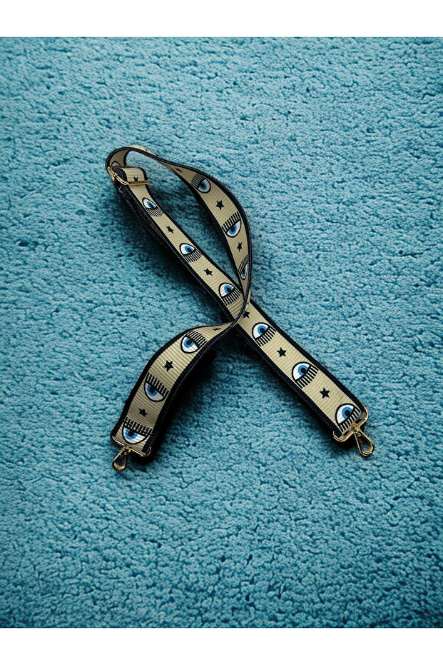 حزام حقيبة منسوج ضيق نمط العين 120 سم قابل للتعديل - 2