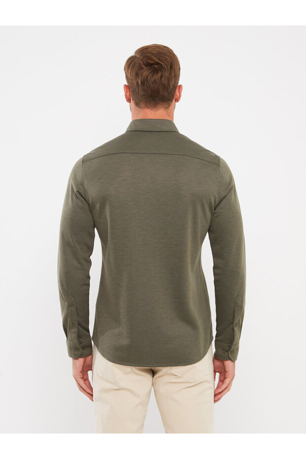 Férfi ing - Slim Fit, hosszú ujjú, Dobby - 5