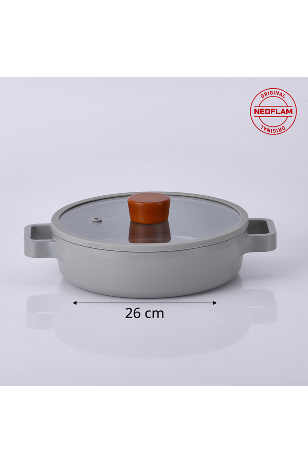Fika Gray 4 Piece Practical 26 cm Pot Pan Wok Set - 2