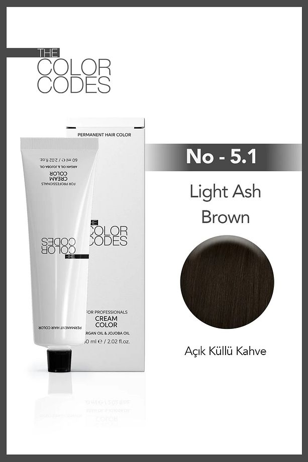 KALICI KREM SAÇ BOYASI 5.1 AÇIK KÜLLÜ KAHVE 60 ML - 1