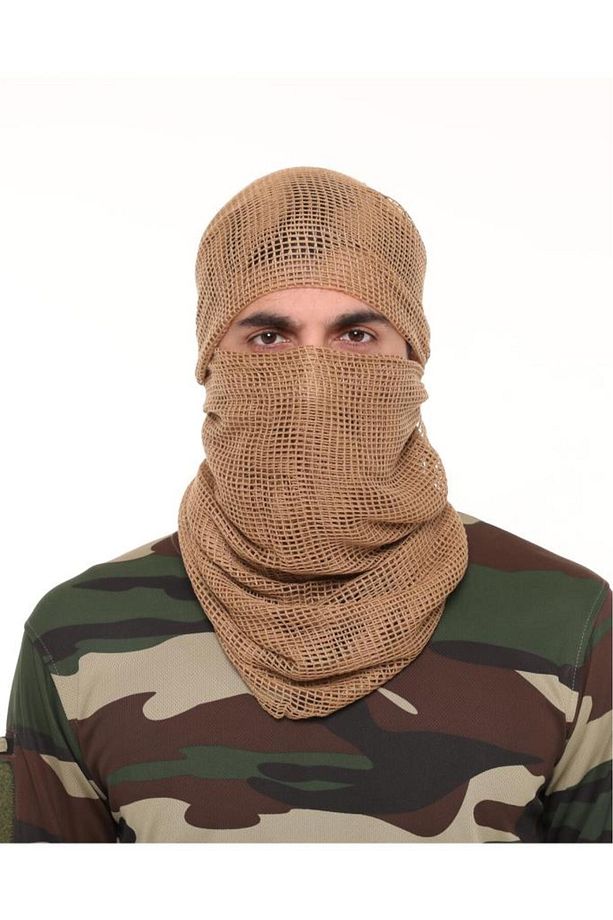 Kamuflaj Kare Fileli Askeri Şal, Fileli Puşi, Gizlenme Ağı Tactical File Puşi - Poşi - 1