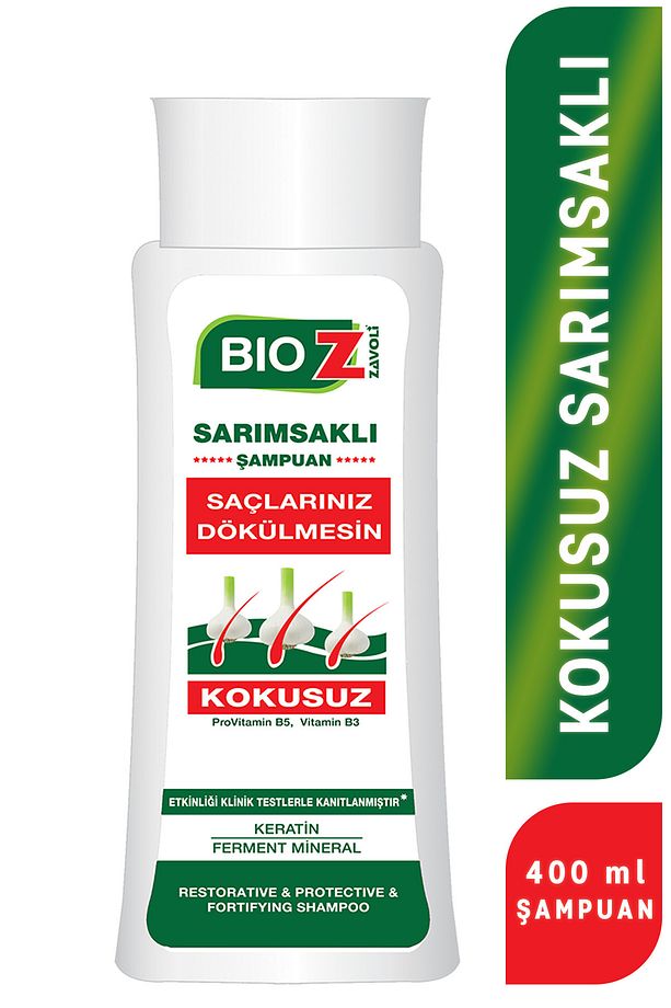 Saç Dökülmelerine Karşı Güçlendirici Sarımsak Ve Keratin Şampuanı 400 ml - 1