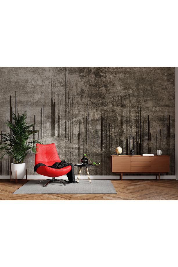 Soyut Kahverengi Duvar Kağıdı, Modern Ritim Duvar Kağıdı, Natural Salon için Duvar Kağıdı - 6