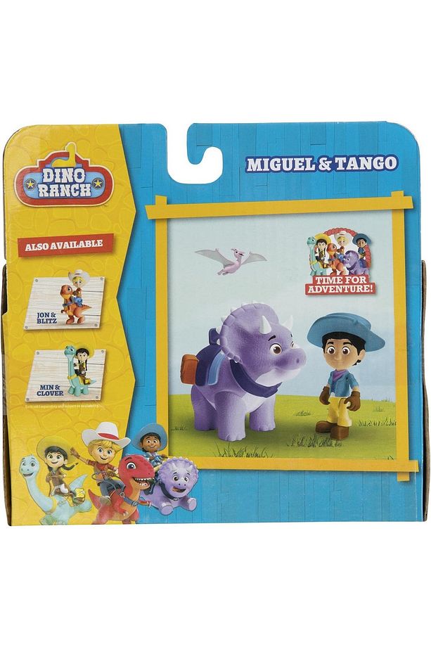 Sevimli Dinozor Tango ve Kovboy Arkadaşı Miguel Seti 2'li Oyuncak Dinazor Figür Set Mor Trex D Seri - 6