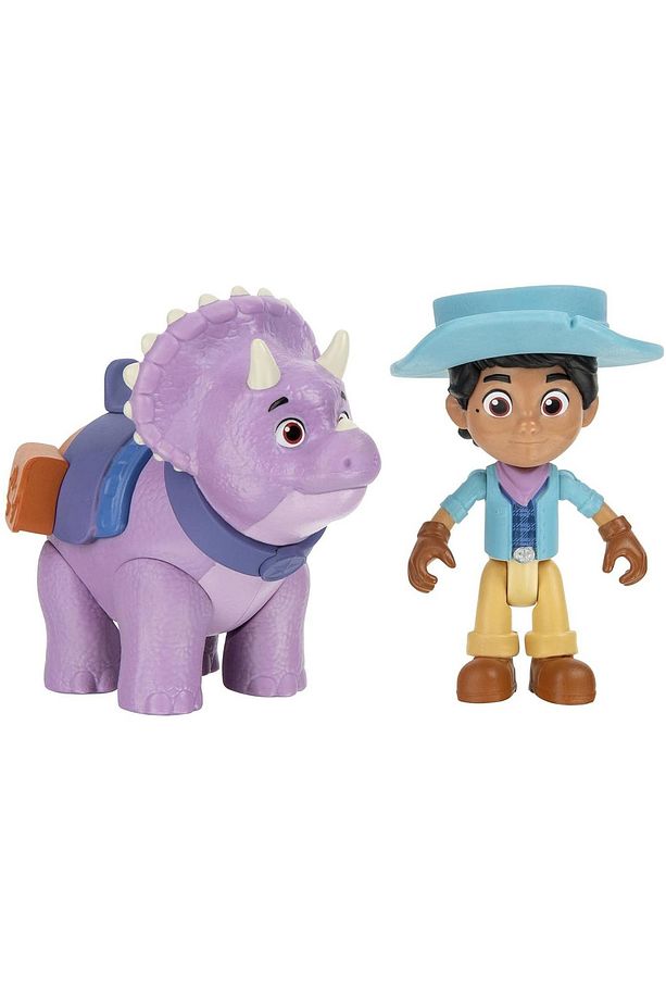 Sevimli Dinozor Tango ve Kovboy Arkadaşı Miguel Seti 2'li Oyuncak Dinazor Figür Set Mor Trex D Seri - 2