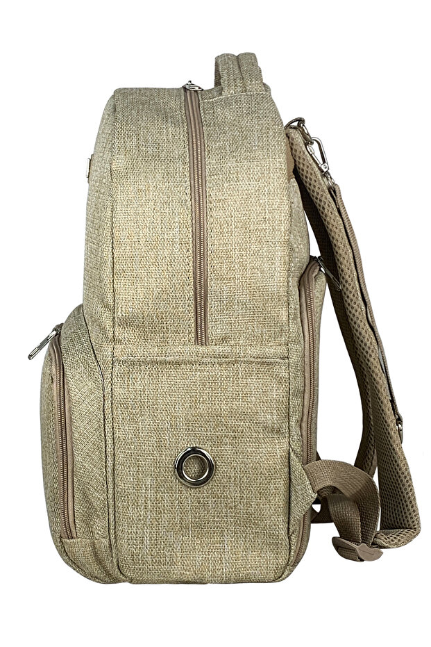 Duo Bej Backpack For Mothers Anne Bebek Bakım Sırt Çantası - 5