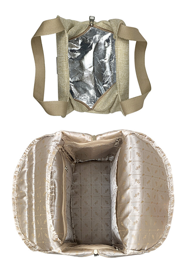 Duo Bej Backpack For Mothers Anne Bebek Bakım Sırt Çantası - 9