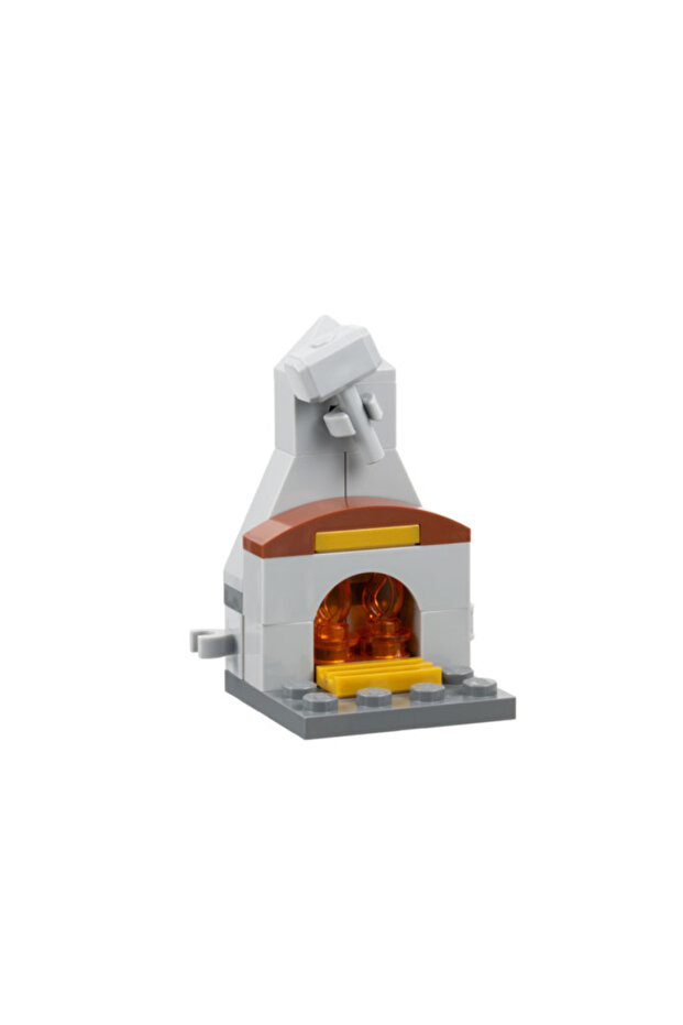 Marvel Mikro Yapılar (Day 11) - Fireplace with Mjolnir Hammer Mini Model - 1
